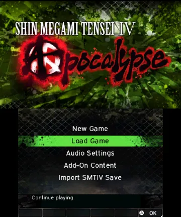 Shin Megami Tensei IV - Apocalypse (USA) screen shot title